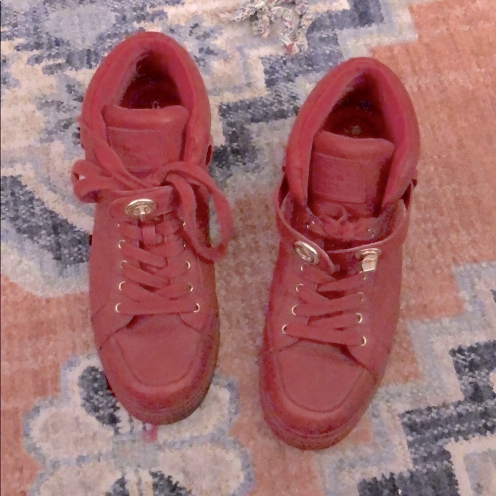 Coach Leather Red Sneakers